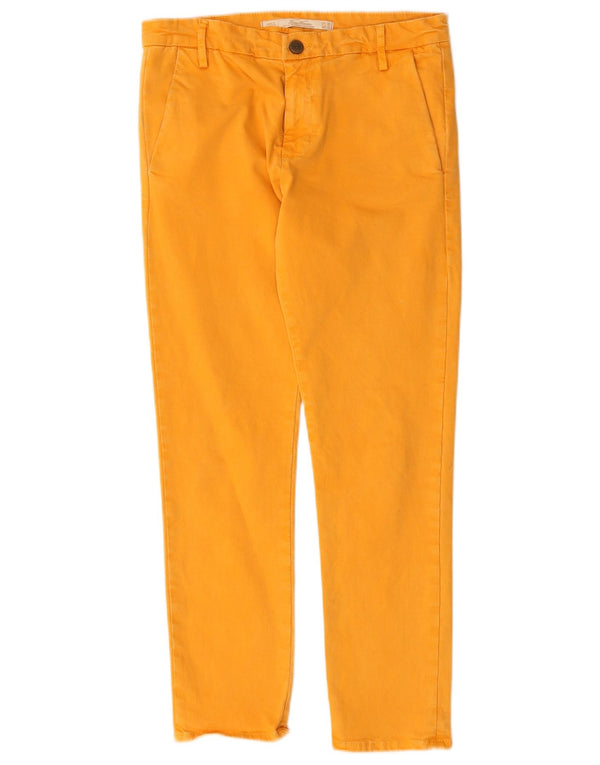 Zara Womens Slim Chino Trousers EU 36 XS W26 Yellow