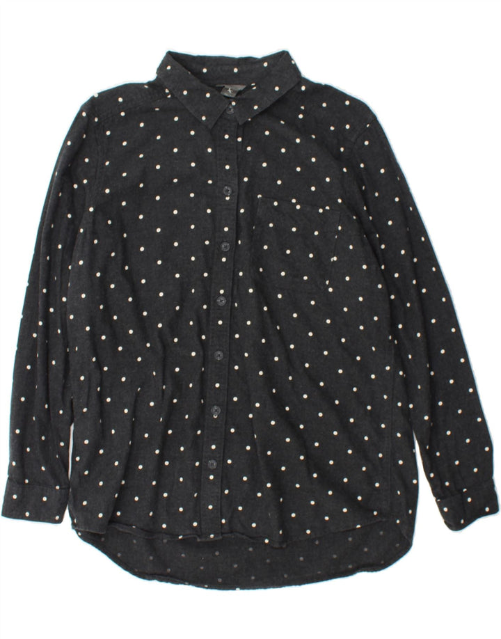 EDDIE BAUER Womens Shirt UK 16 Large Grey Polka Dot Cotton Vintage Eddie Bauer and Second-Hand Eddie Bauer from Messina Hembry 