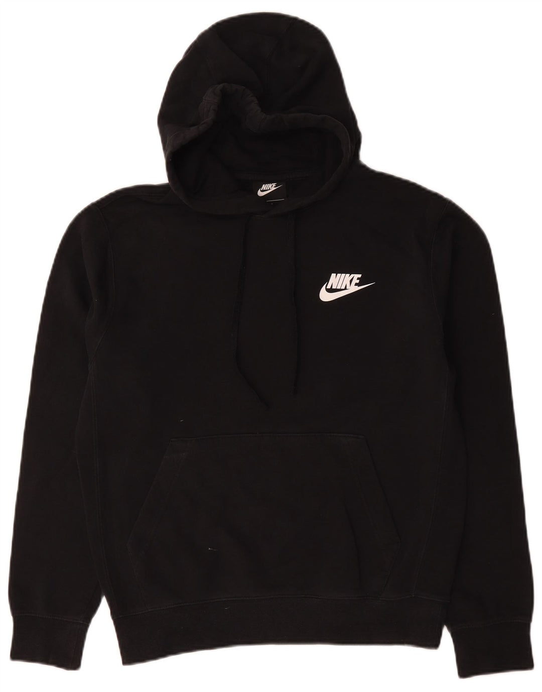 Nike Mens Hoodie Jumper Small Black Cotton