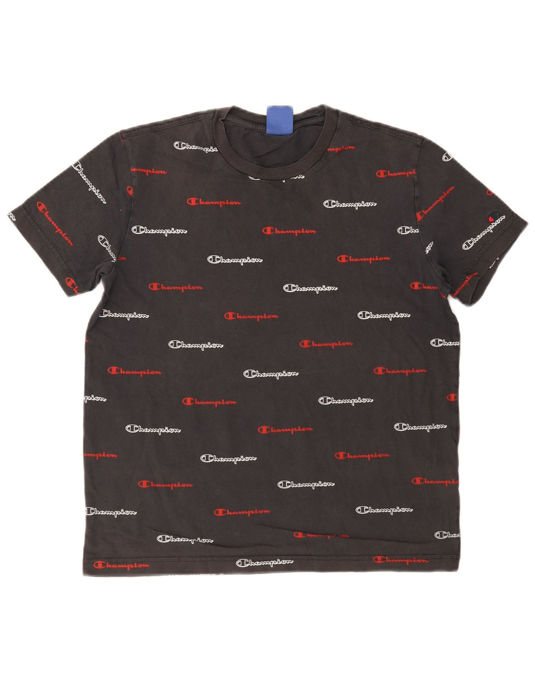 Champion Mens Graphic T-Shirt Top Small Grey Cotton