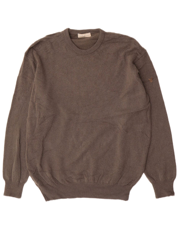 Lyle & Scott Mens Golf Crew Neck Jumper Sweater Large Grey