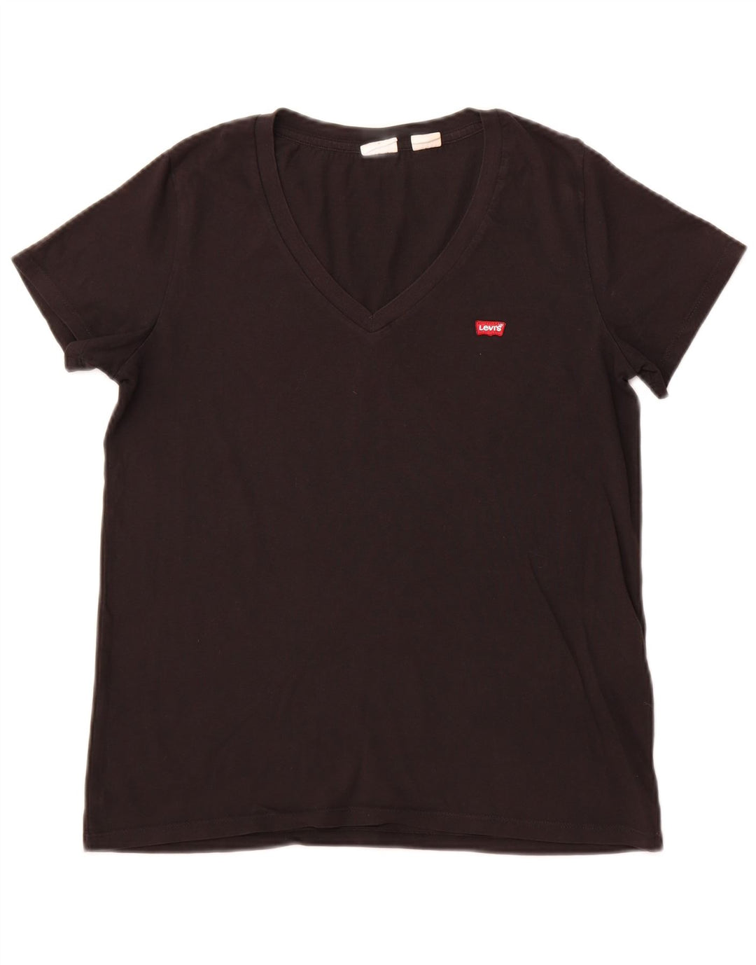 LEVI'S Womens T-Shirt Top UK 12 Medium Black Cotton