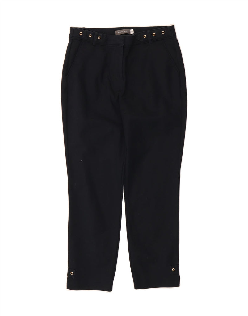 MINT VELVET Womens Straight Cropped Trousers UK 10 Small W30 L24 Navy Blue Vintage MINT VELVET and Second-Hand MINT VELVET from Messina Hembry 