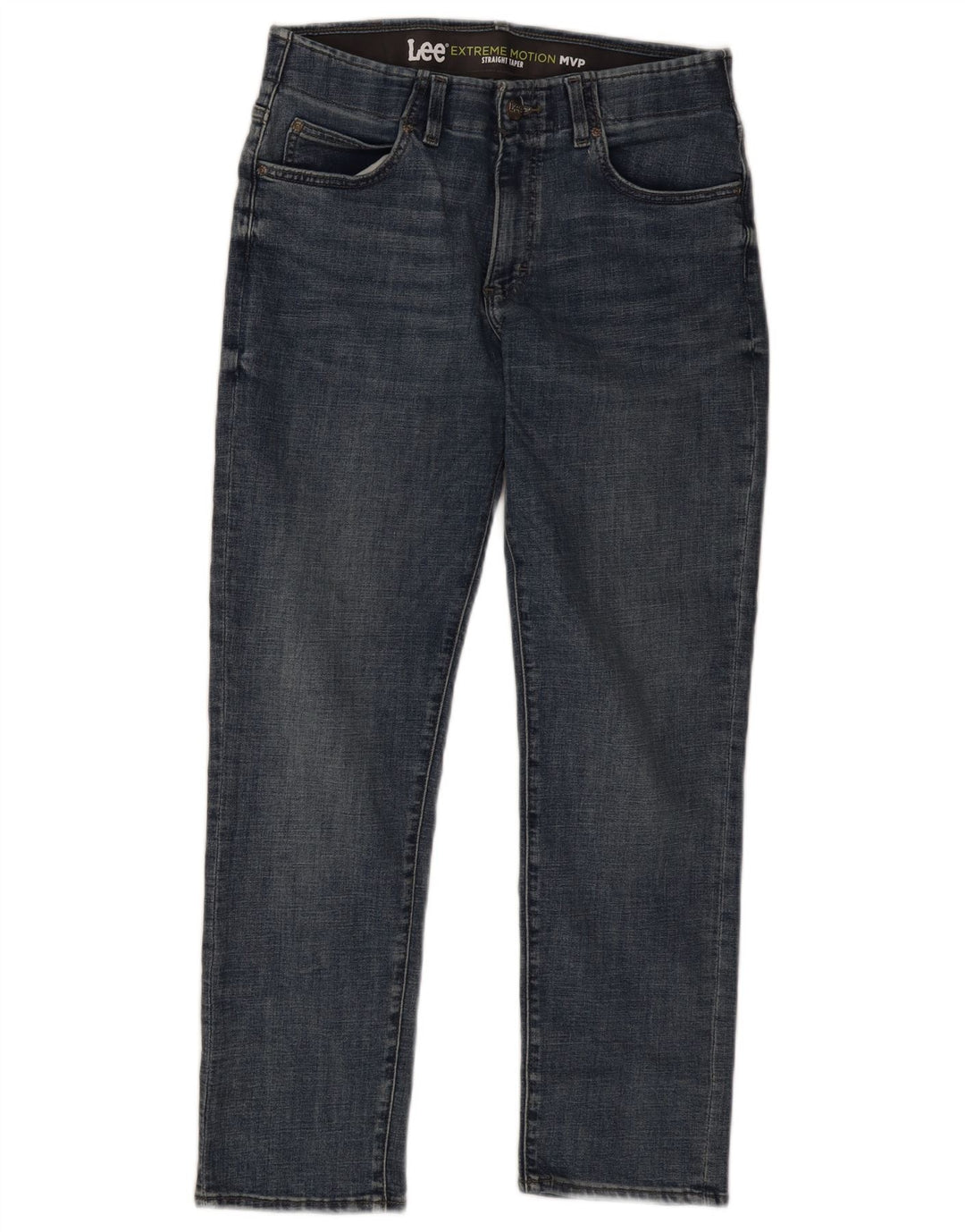 Lee Mens Flex Tapered Straight Jeans W32 L30 Blue Cotton