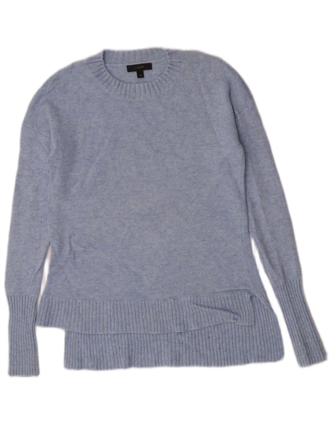 J. Crew Womens Crew Neck Jumper Sweater UK 2 2XS Blue Wool