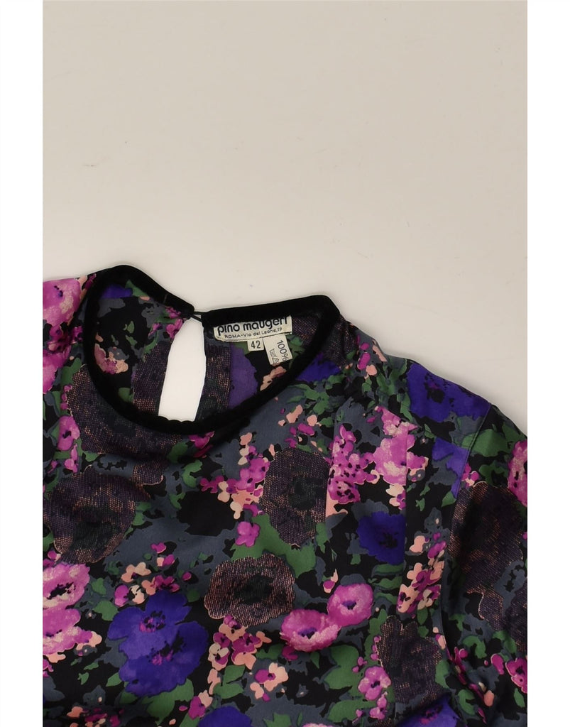 VINTAGE Womens Blouse Top IT 42 Medium Multicoloured Floral Silk | Vintage Vintage | Thrift | Second-Hand Vintage | Used Clothing | Messina Hembry 