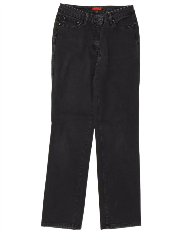 PIERRE CARDIN Womens Straight Jeans EU 40 Medium W30 L34 Black Cotton