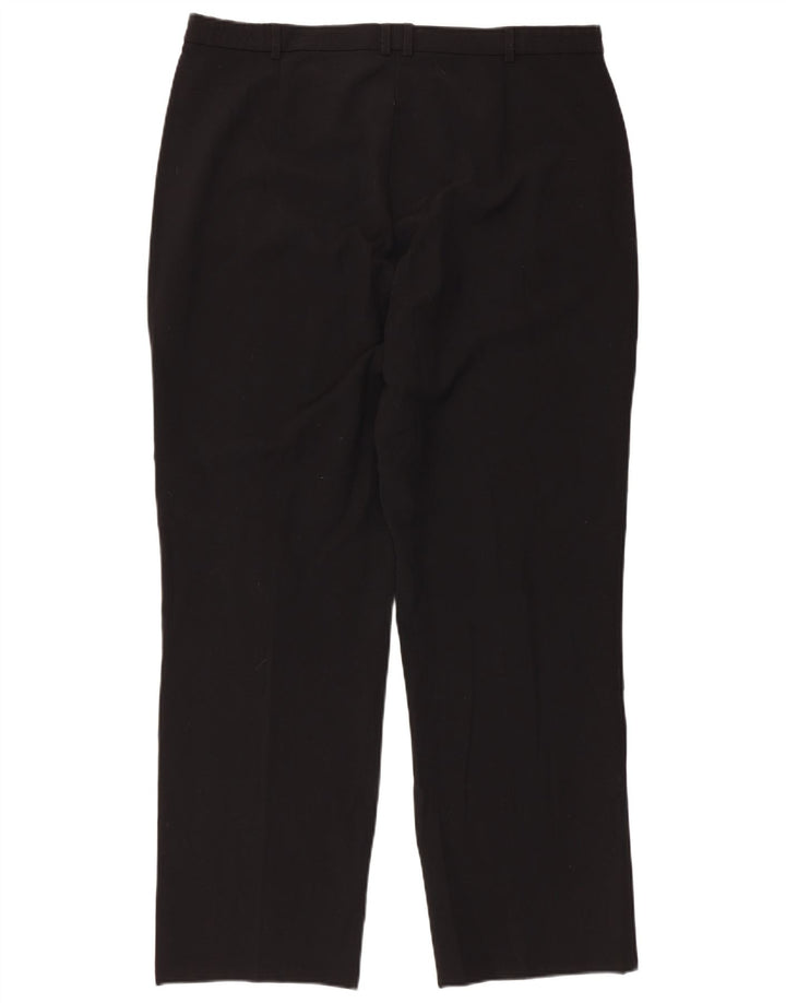 Marks & Spencer Womens Straight Casual Trousers Size 16 W36 L29 Black