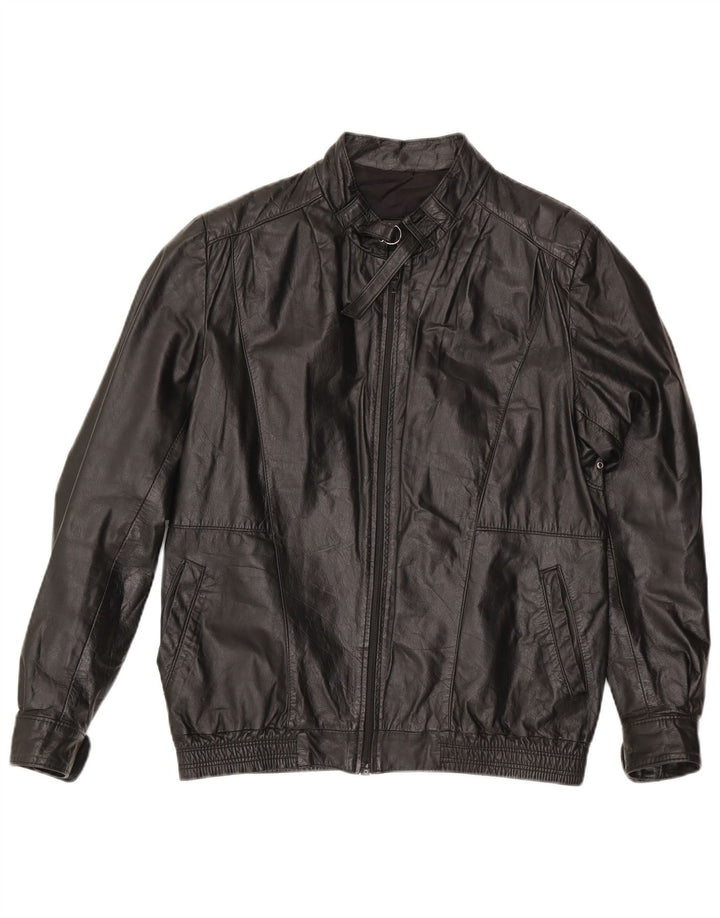 Vintage Mens Leather Jacket UK 38 Medium Black