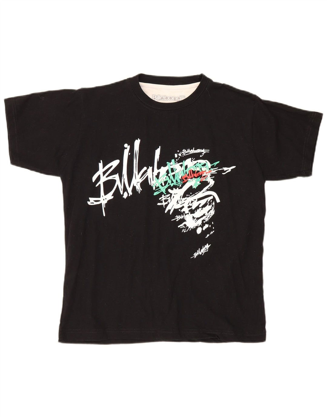 Billabong Womens Graphic T-Shirt Top UK 14 Medium Black