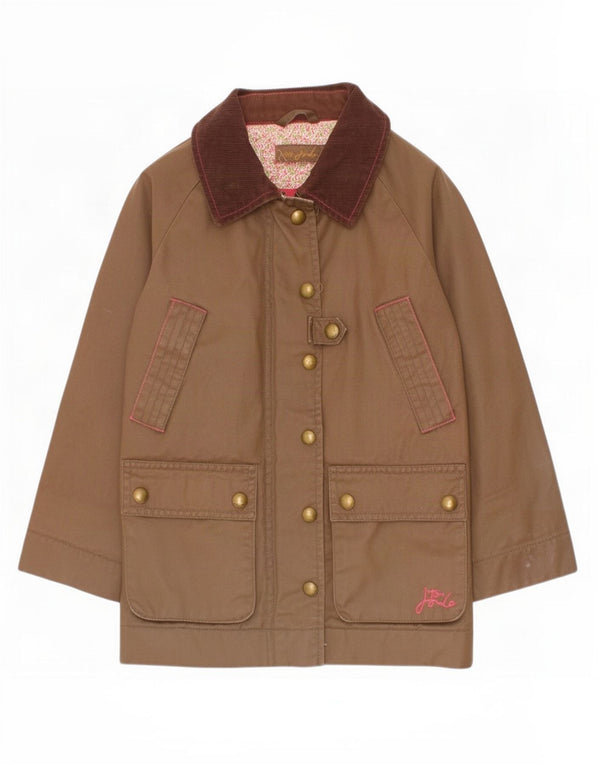 Joules Girls Waxed Cotton Jacket 4-5 Years Brown