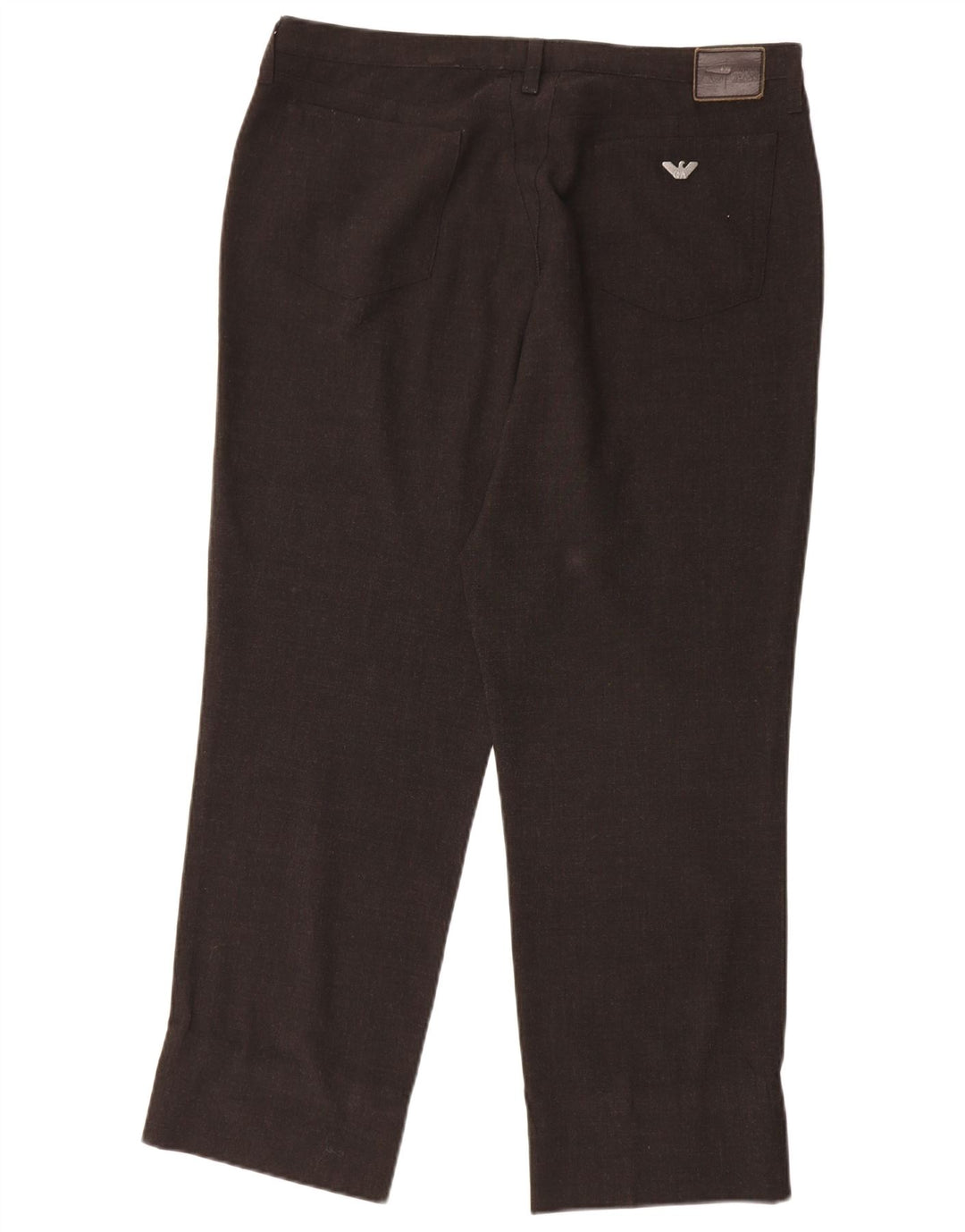 Armani Womens Straight Casual Trousers W36 L27 Brown