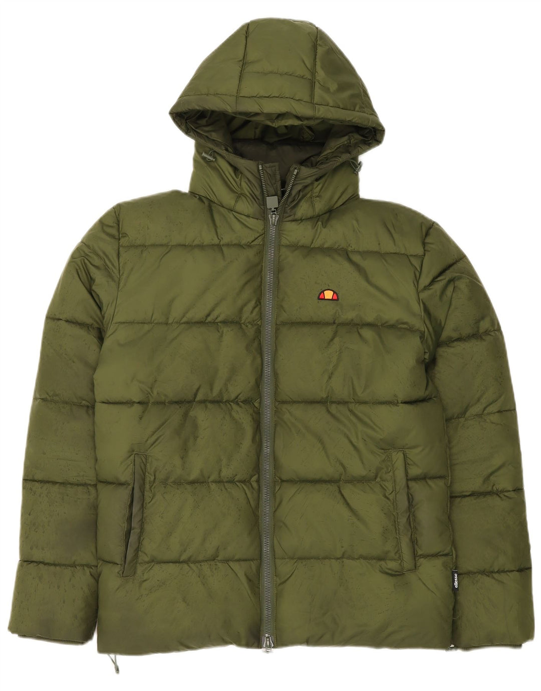 ELLESSE Mens Hooded Padded Jacket UK 36 Small Green Polyester