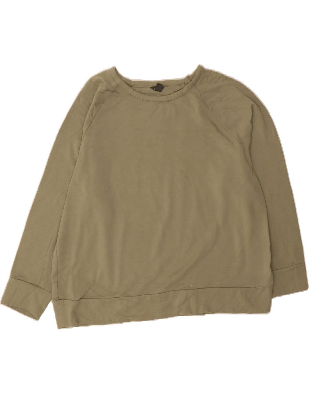 EDDIE BAUER Womens Sweatshirt Jumper UK 20 2XL Khaki Polyester Vintage Eddie Bauer and Second-Hand Eddie Bauer from Messina Hembry 