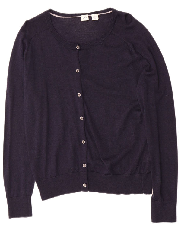 Gap Womens Cardigan Sweater UK 16 Large Navy Blue Wool