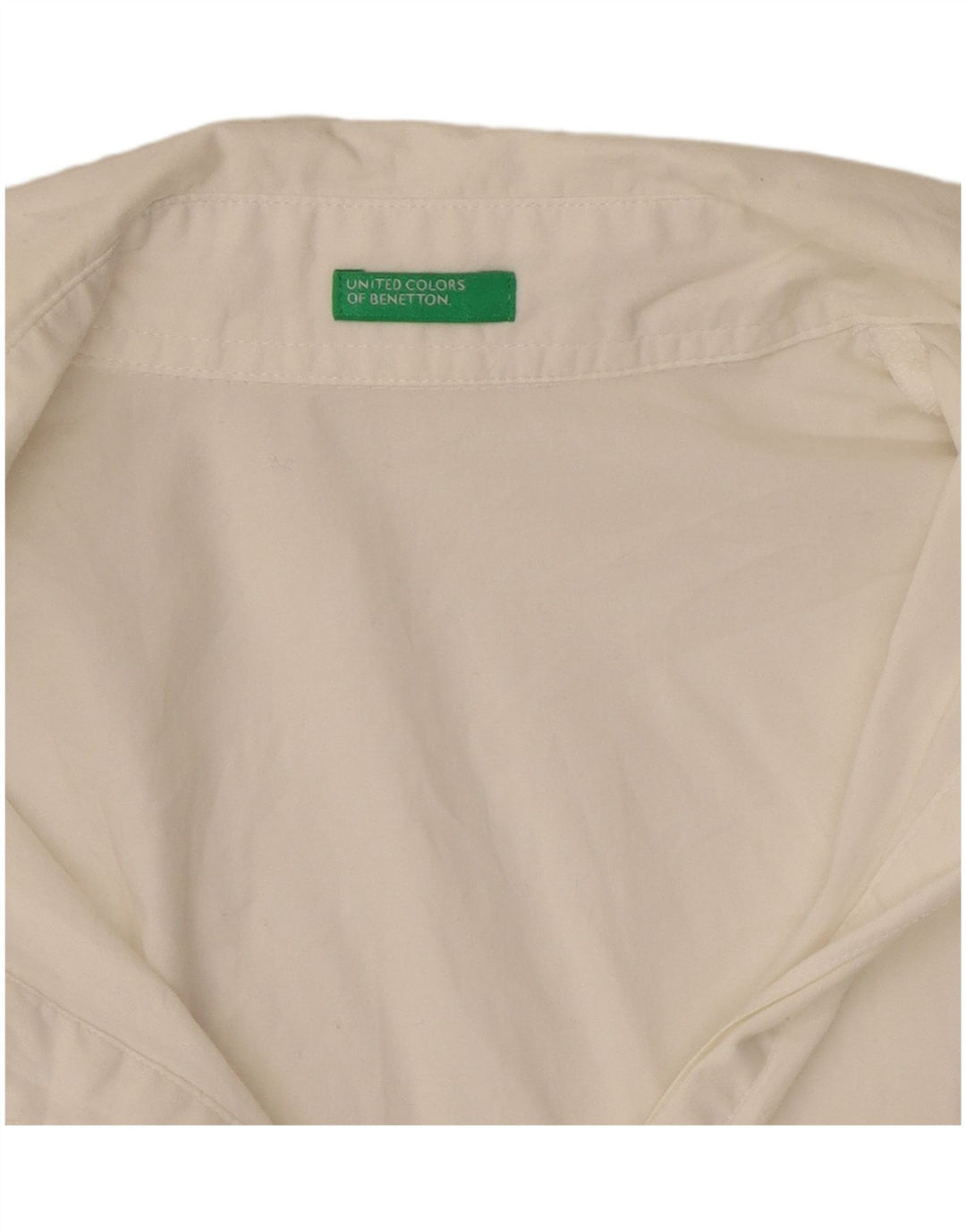 Benetton Womens Pullover Shirt UK 10 Small White