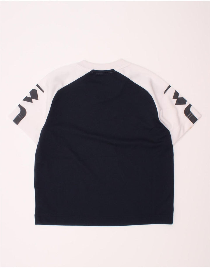 LOTTO Boys Graphic T-Shirt Top 5-6 Years 2XS Navy Blue Colourblock