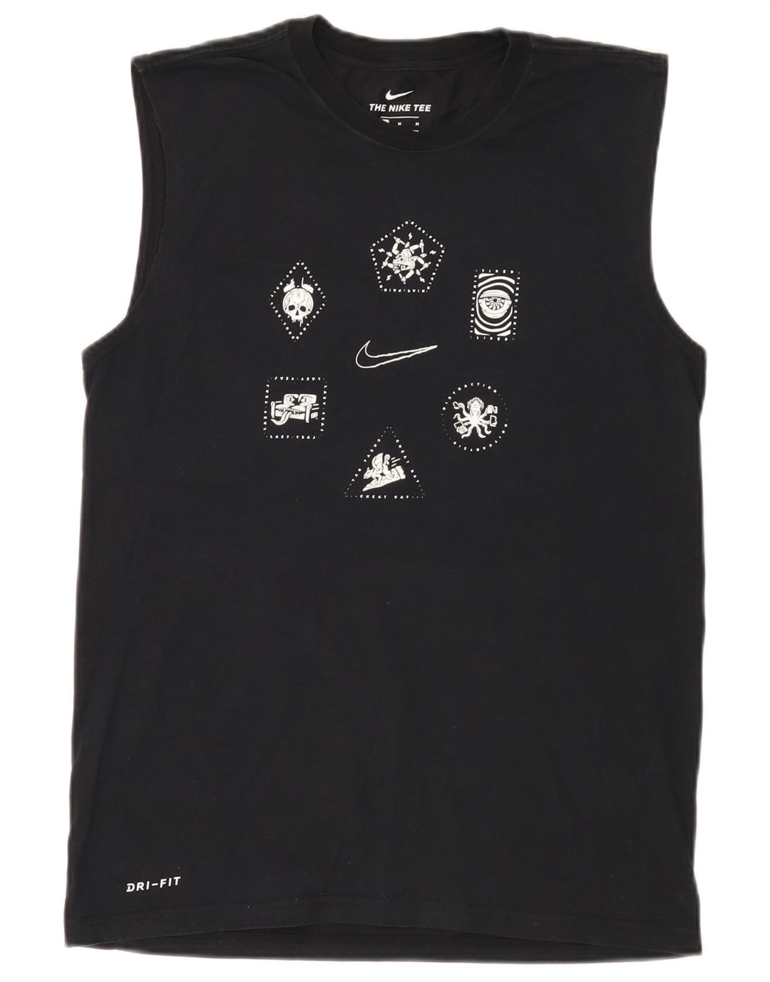 Nike Mens Dri Fit Graphic Vest Top Medium Black