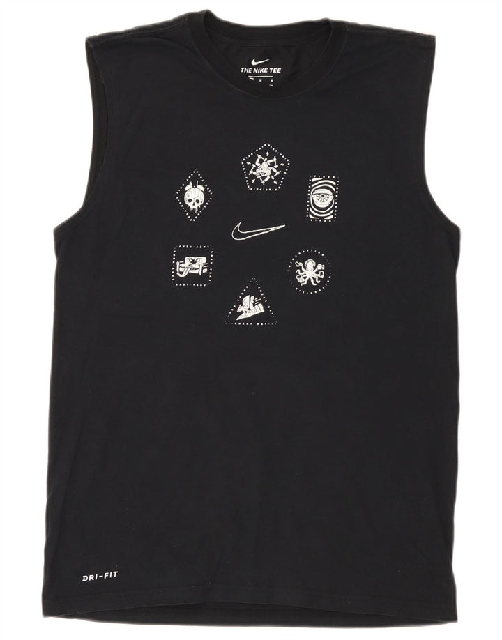 Nike Mens Dri Fit Graphic Vest Top Medium Black