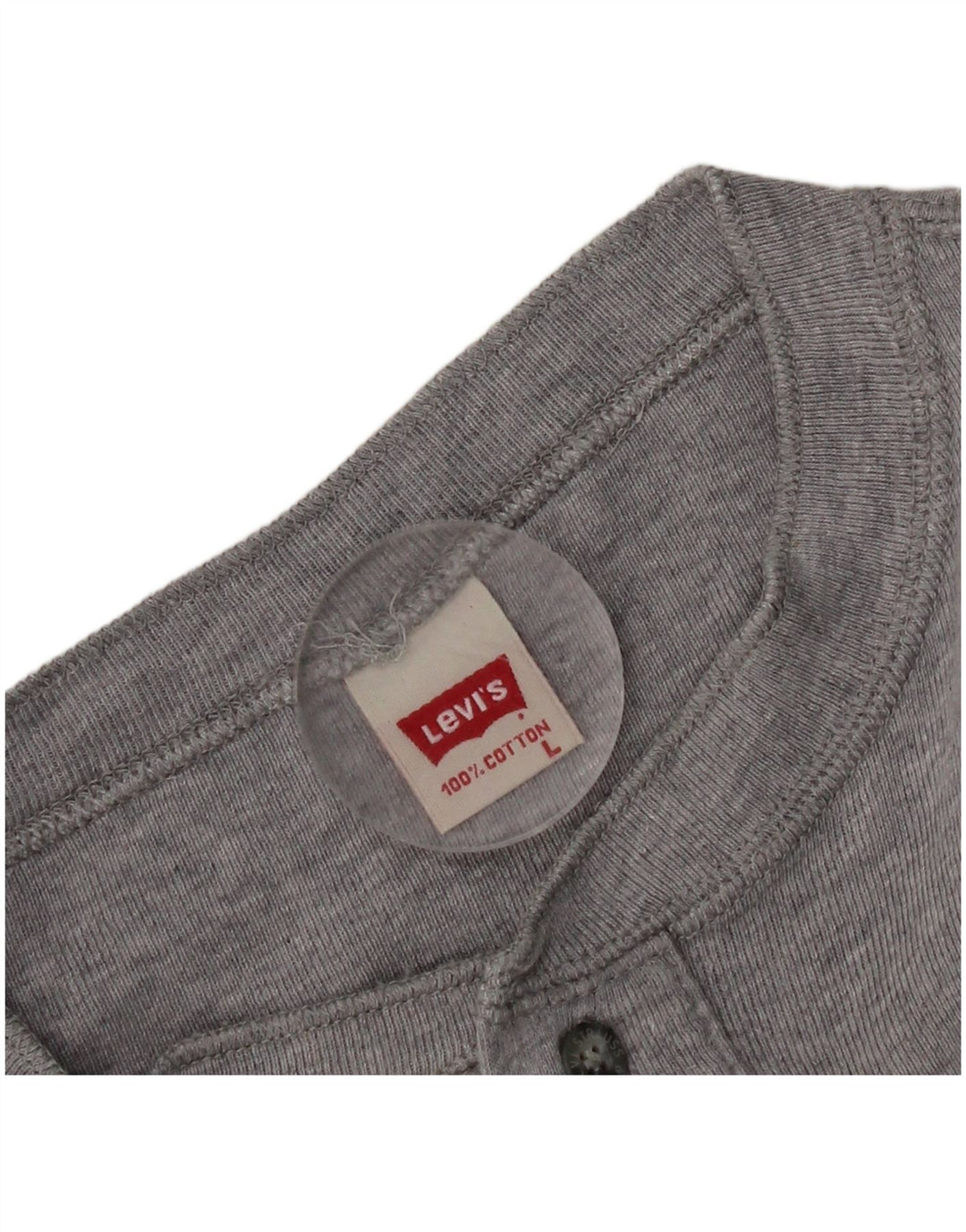 Levi's Mens Top Long Sleeve Large Grey Cotton