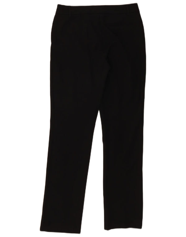 Marks & Spencer Womens Straight Casual Trousers UK 10 Small W25 L30 Black