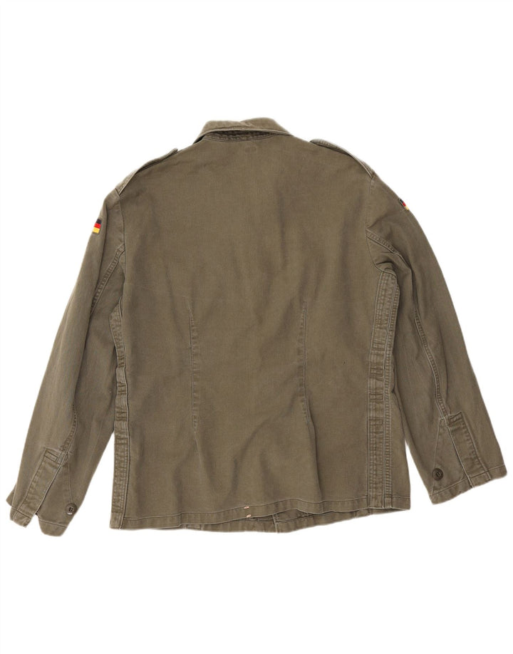 Vintage Mens Military Shirt Small Khaki