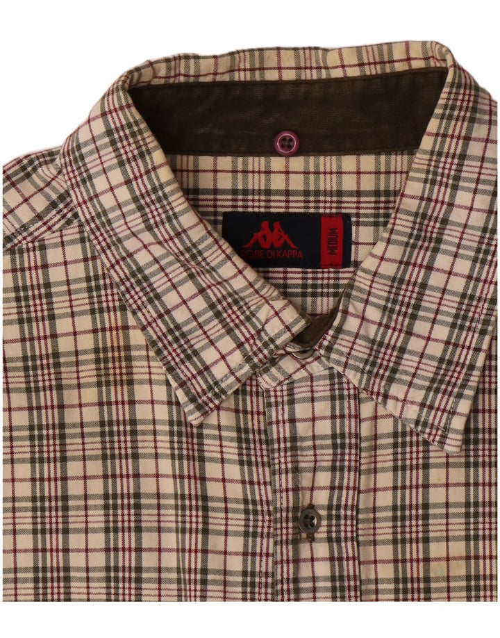 Kappa Mens Flannel Shirt Medium Multicoloured Check Cotton