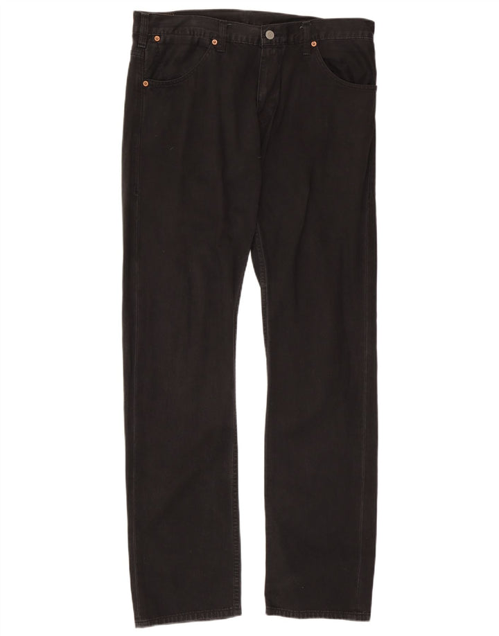 Levi's Mens 504 Straight Jeans W33 L32 Black Cotton
