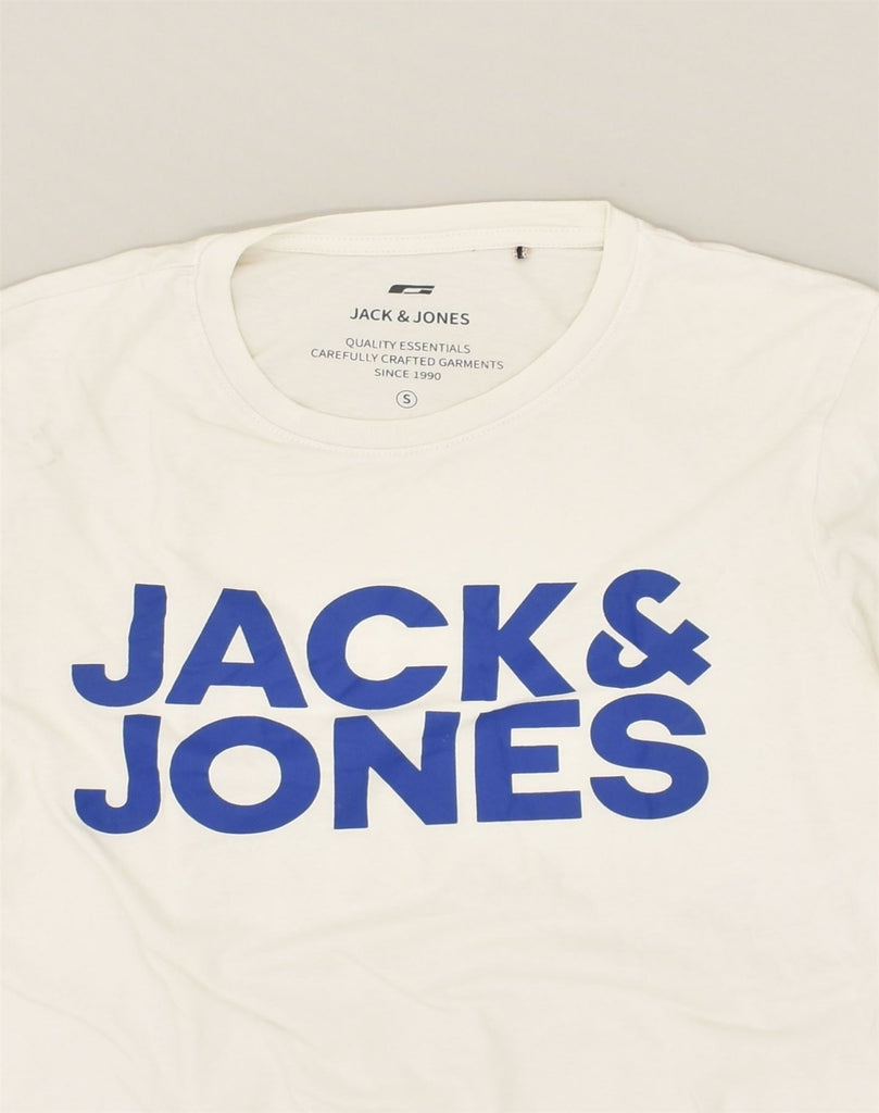 JACK & JONES Mens Graphic T-Shirt Top Small White Cotton | Vintage Jack & Jones | Thrift | Second-Hand Jack & Jones | Used Clothing | Messina Hembry 