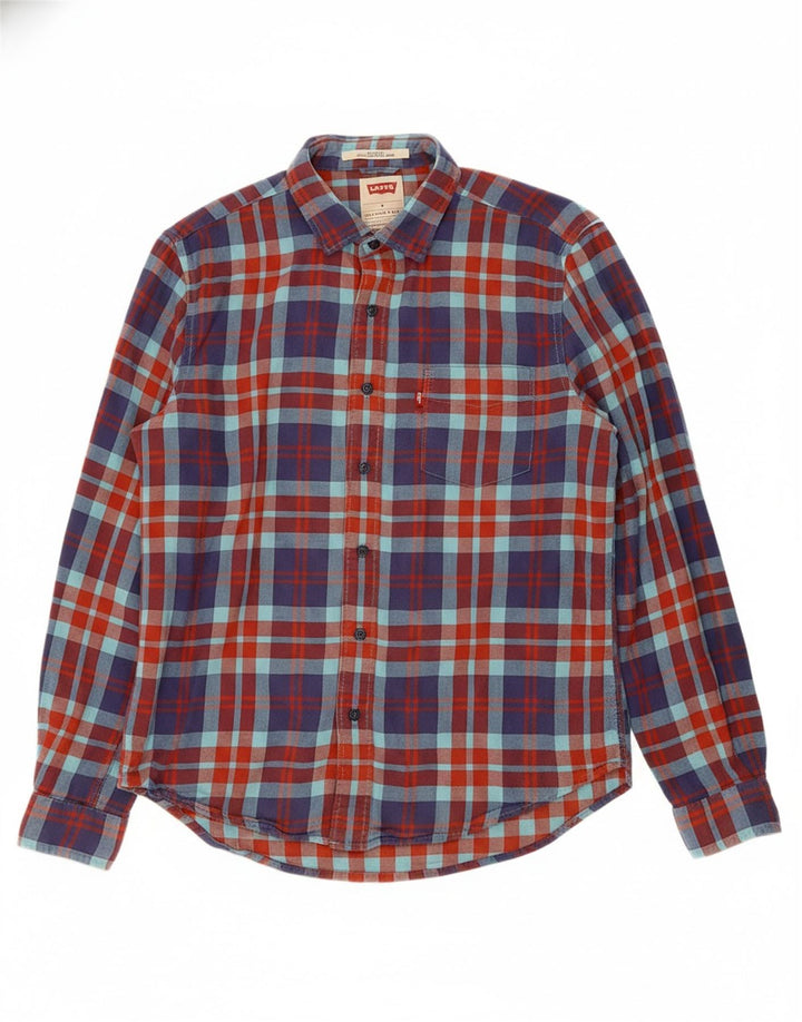 LEVI'S Mens Standard Fit Flannel Shirt Medium Multicoloured Check Cotton
