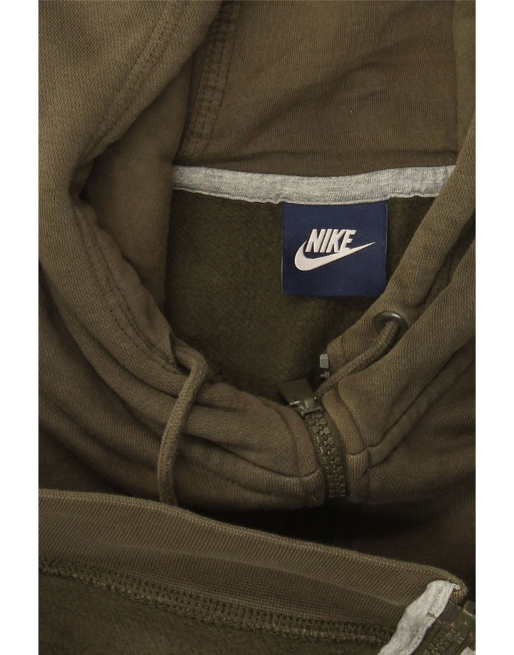 Nike Mens Zip Hoodie Sweater 2XL Khaki