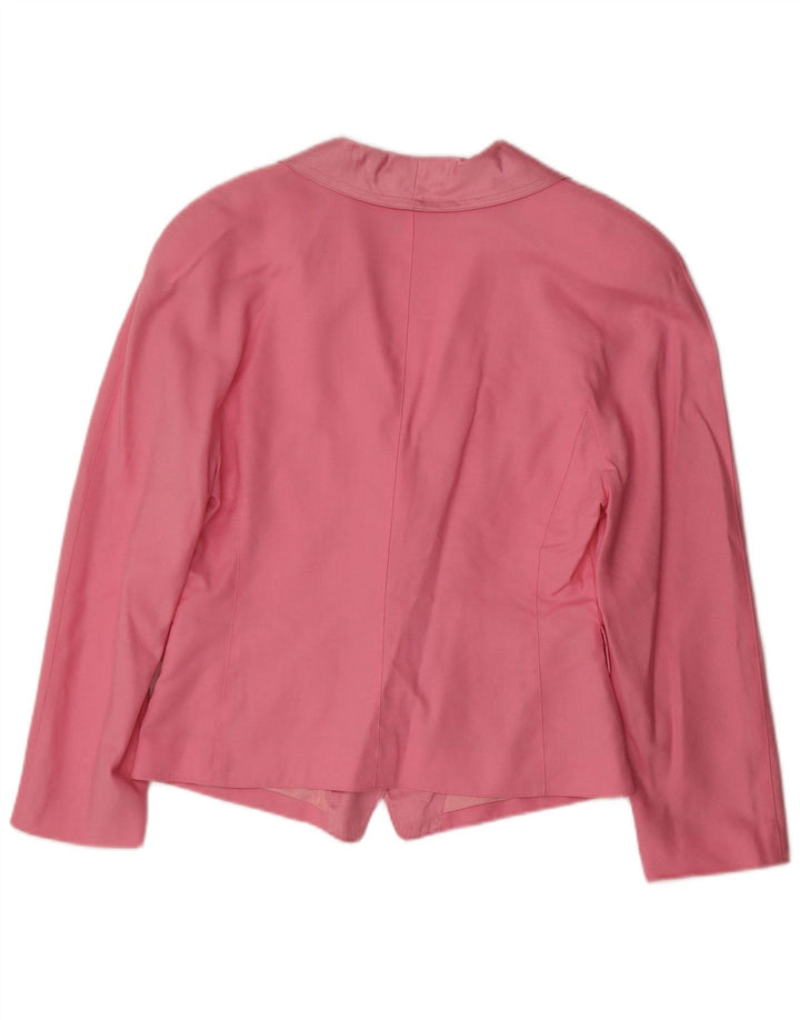 VERA MONT Womens 3 Button Blazer Jacket UK 14 Medium Pink Floral