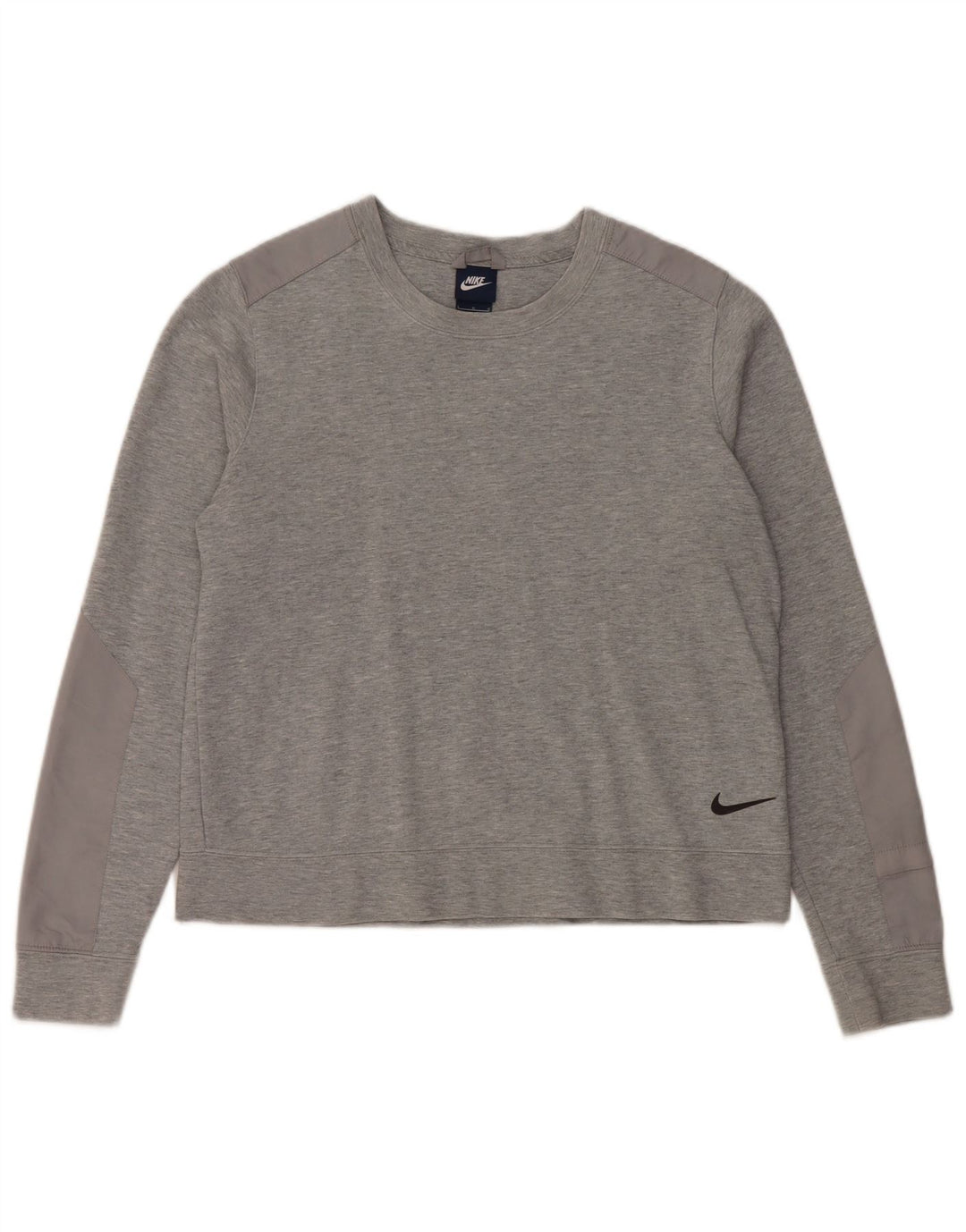 Nike Womens Sweatshirt Jumper UK 16 Large Grey Cotton