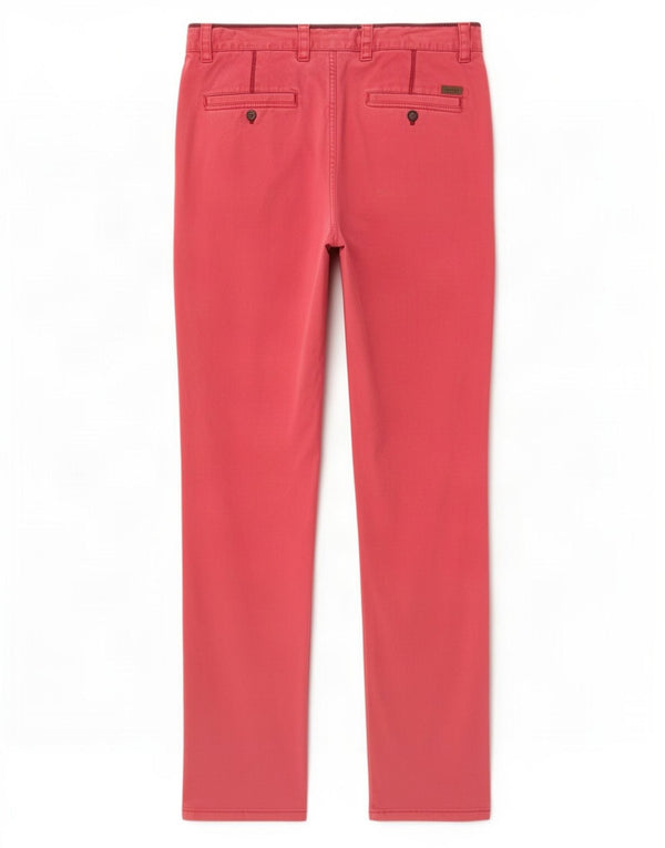 Massimo Dutti Mens Slim Chino Trousers EU 40 Medium W31 L34 Red Cotton