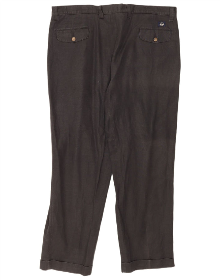 Dockers Mens Pegged Chino Trousers W40 L30 Black Linen