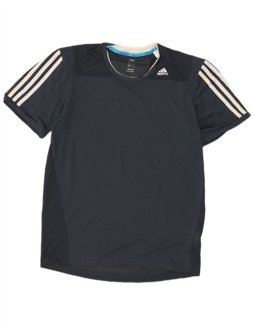 Adidas Mens Climacool T-Shirt Top Small Navy Blue Polyester