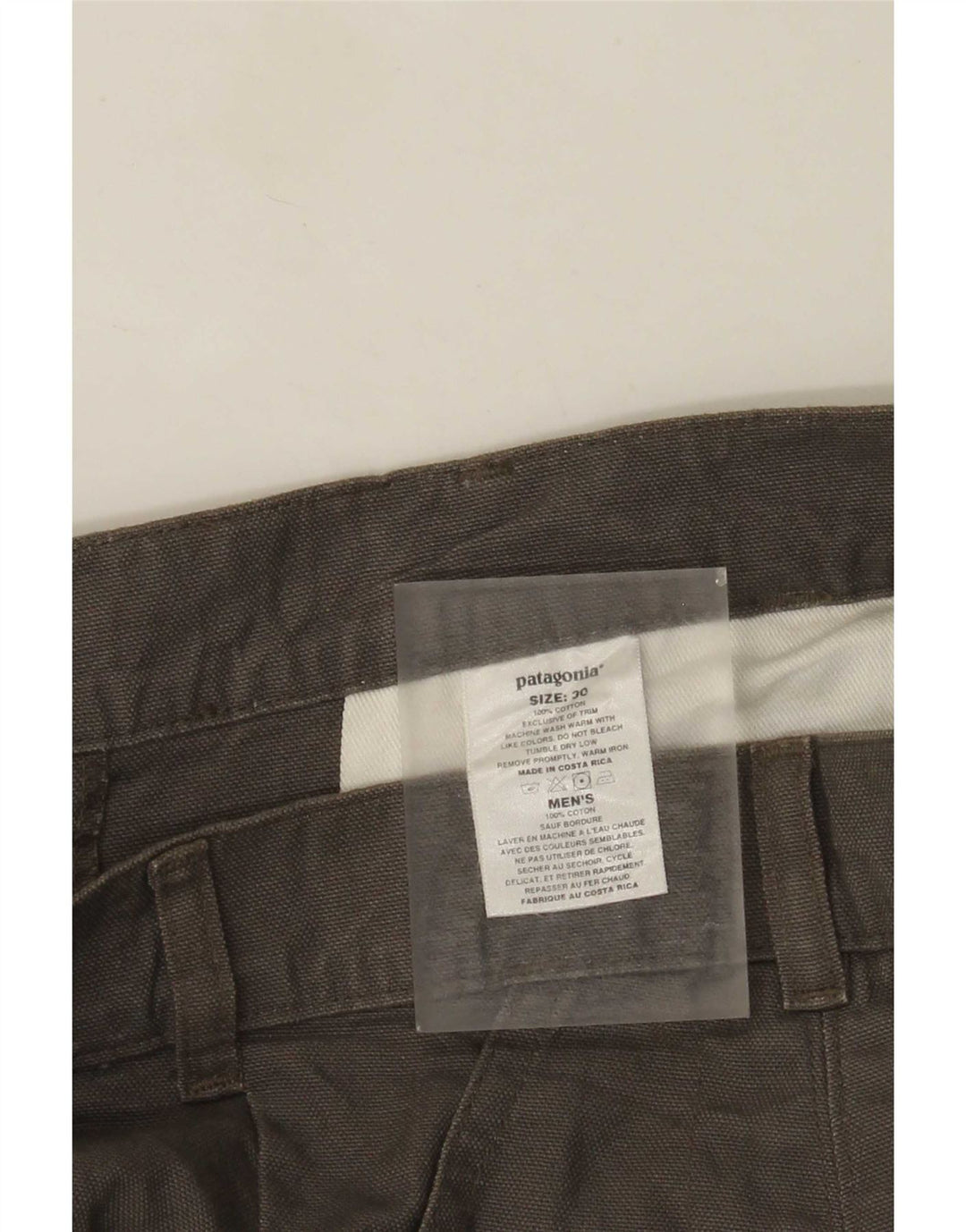 Patagonia Mens Chino Shorts W30 Medium Grey Cotton