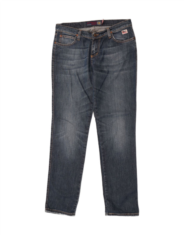 Roy Rogers Womens Slim Jeans W34 L32 Blue Cotton