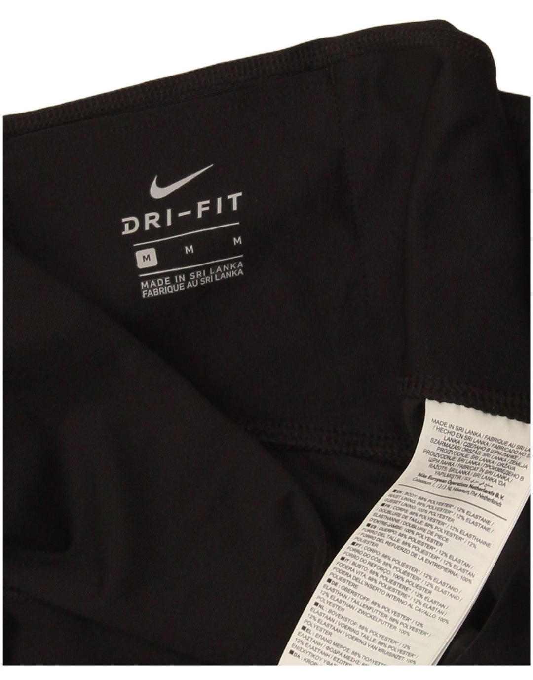 Nike Womens Dri Fit Capri Leggings UK 14 Medium Black Polyester