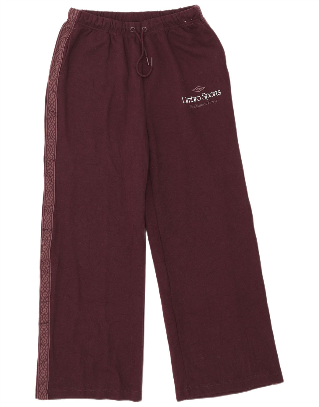 Umbro Womens Graphic Tracksuit Trousers UK 14 Large  Burgundy Polyester