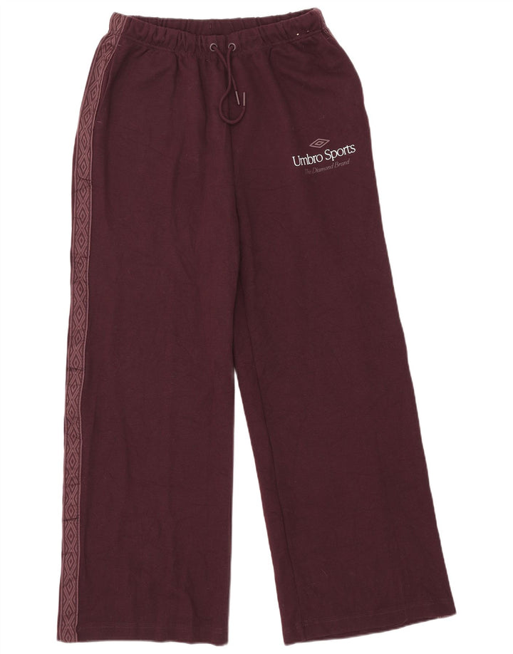 Umbro Womens Graphic Tracksuit Trousers UK 14 Large  Burgundy Polyester