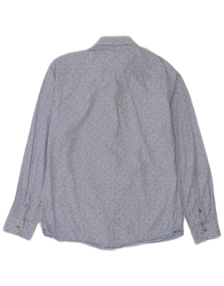 Crew Clothing Mens Shirt Medium Blue Floral Cotton
