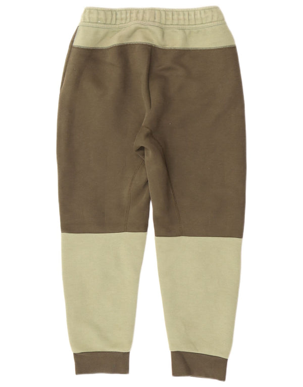 Nike Boys Tracksuit Trousers Joggers 12-13 Years Large Khaki Colourblock