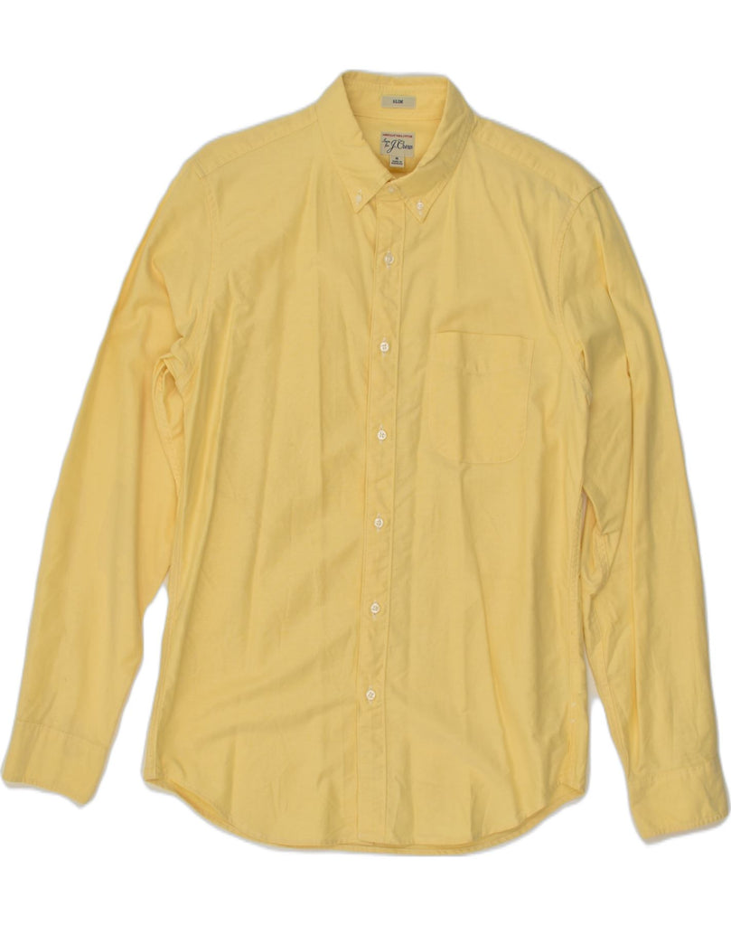 J. CREW Mens Slim Fit Shirt Medium Yellow Cotton | Vintage J. Crew | Thrift | Second-Hand J. Crew | Used Clothing | Messina Hembry 