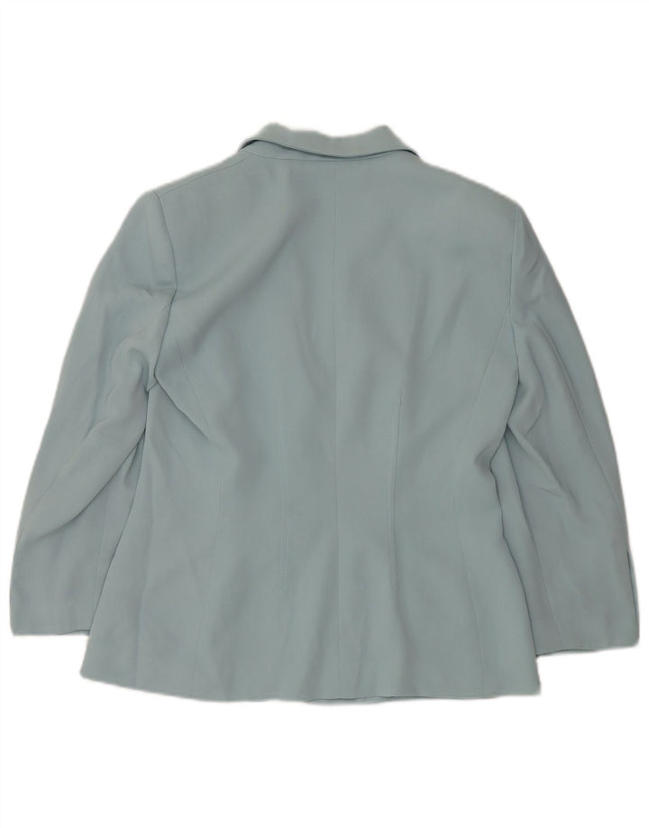 LUISA SPAGNOLI Womens 3 Button Blazer Jacket IT 44 Medium Blue Acetate