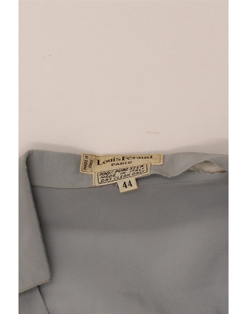 LOUIS FERAUD Womens Cardigan Top EU 44 XL Grey Floral Silk Vintage Louis Feraud and Second-Hand Louis Feraud from Messina Hembry 