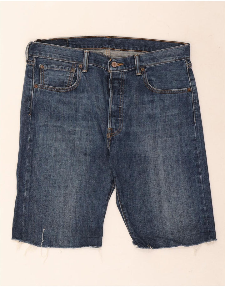 Levi's Mens 501 Denim Shorts W34 Large Blue Cotton