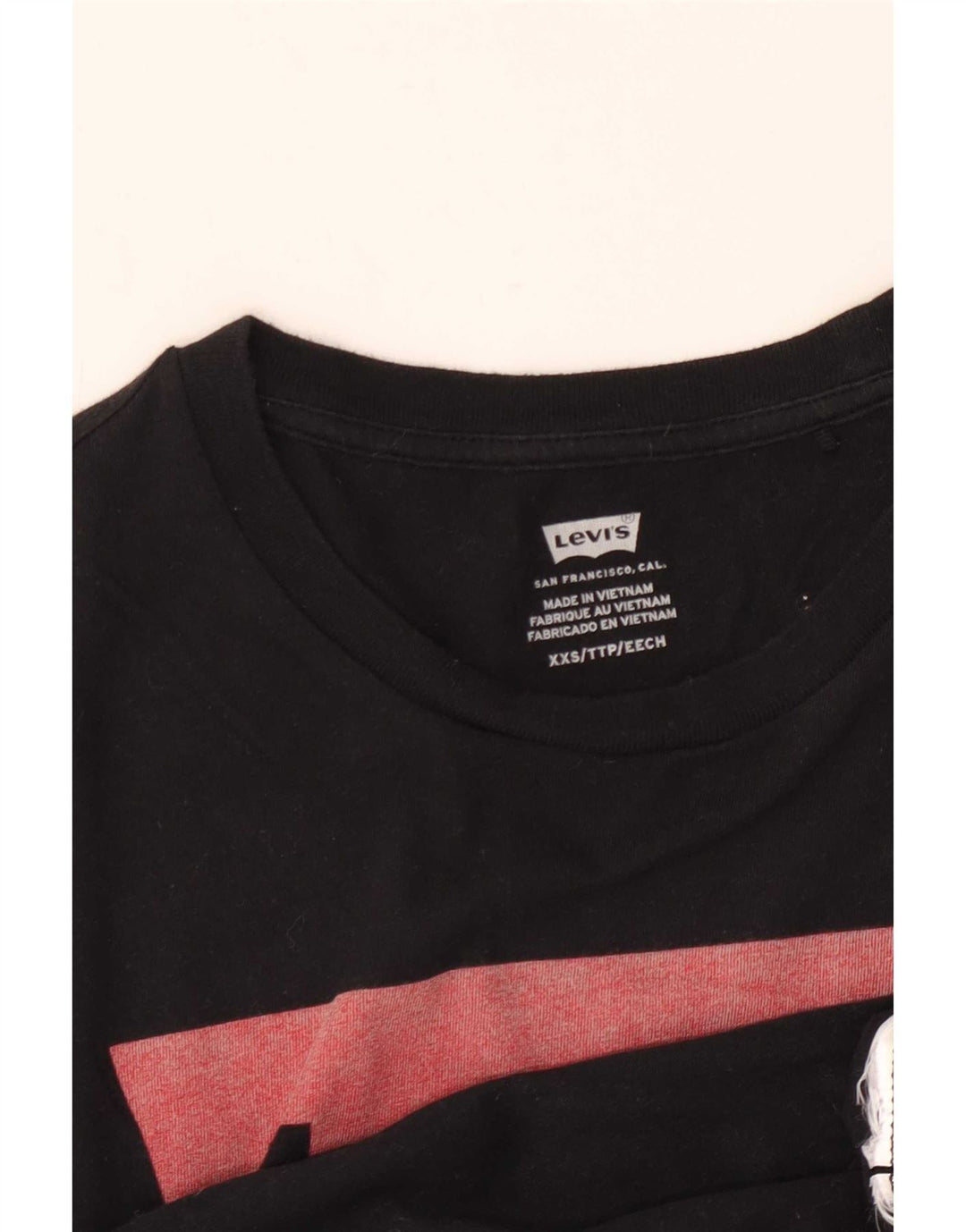 Levi's Womens Graphic T-Shirt Top UK 2 2XS Black