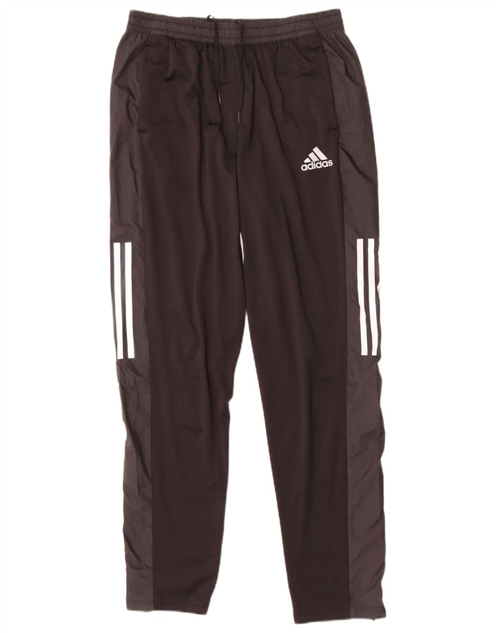 Adidas Mens Aeroready Tracksuit Trousers Medium Black Colourblock Polyester