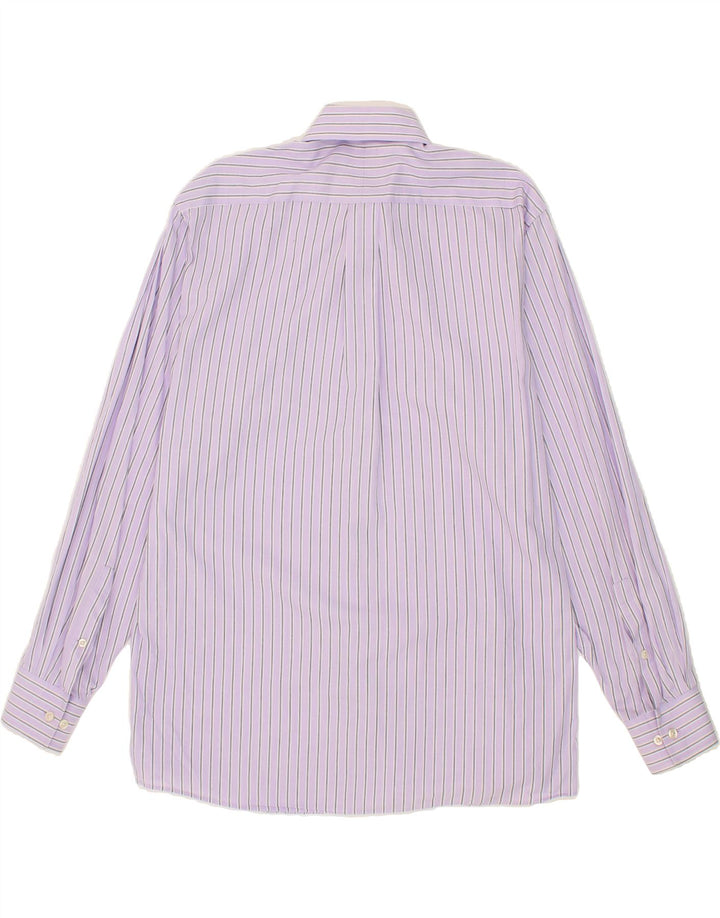 MICHAEL KORS Mens Shirt Size 16 Large Purple Striped Cotton Vintage Michael Kors and Second-Hand Michael Kors from Messina Hembry 